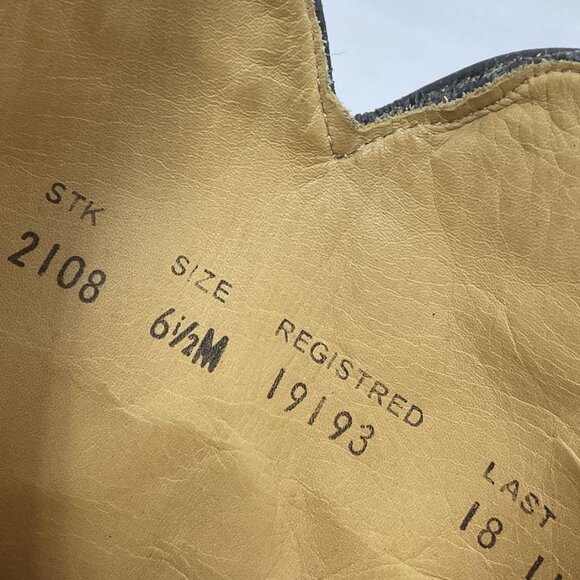 ViNTaGe Corral Black Lizard Over Inlay Cowgirl Boots 6.5 - Picture 9 of 10